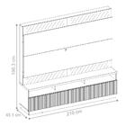 Home Para Tv Ripado Efeito Marmorizado Marco Preto Grigio