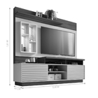 Home Para Tv Ripado Kamela Com Nichos Avelã Off White