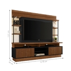 Home Para Tv Roma Com Led Freijo Preto