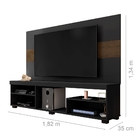 Home Para Tv Rosielle Preto Velluto Cacau