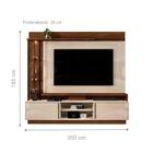 Home Para Tv Vance Com Frisos E Led Caiena Creme