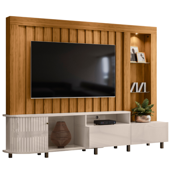 Home Para Tvs 70" 2 Gavetas Derby Naturale Off White