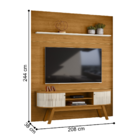 Home Para Tvs 75" Com 2 Portas Brémen Cinamomo Off White