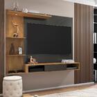 Home Para Tvs Até 55 Polegadas Suspenso Lombardia Freijó Graf