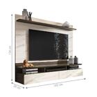 Home Para Tvs Até 55 Polegadas Suspenso Odessa Cacau Carrara