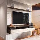 Home Para Tvs Até 55 Polegadas Suspenso Odessa Cacau Carrara
