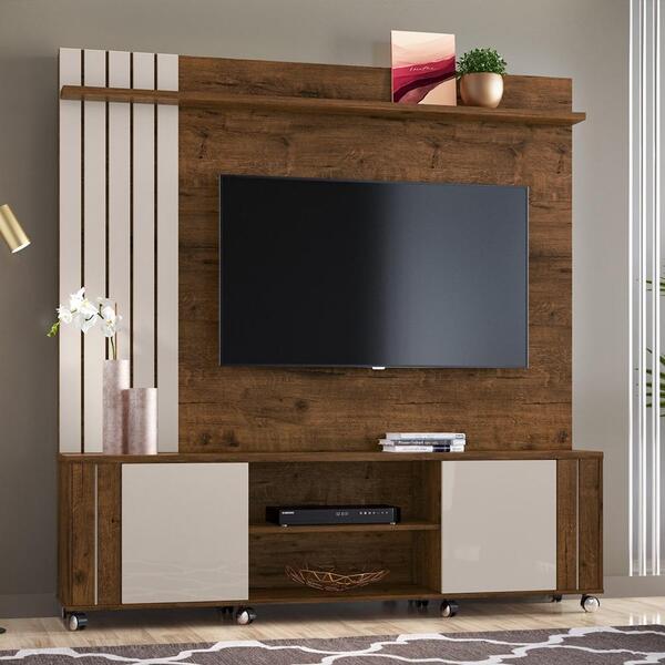 Home Ravello Lukaliam Para Tv Até 55 Madero Canela Off White