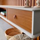 Home Ripado De Tv Até 65 Polegadas Valencia Off White Nature