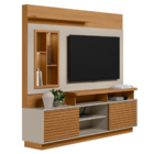 Home Ripado Tv 60 Com Nicho E Led Kiev Nature Off-white