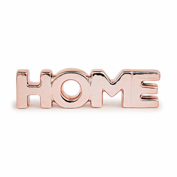 Home Rose Gold Em Porcelana 5,5x21x2,5cm - Mart