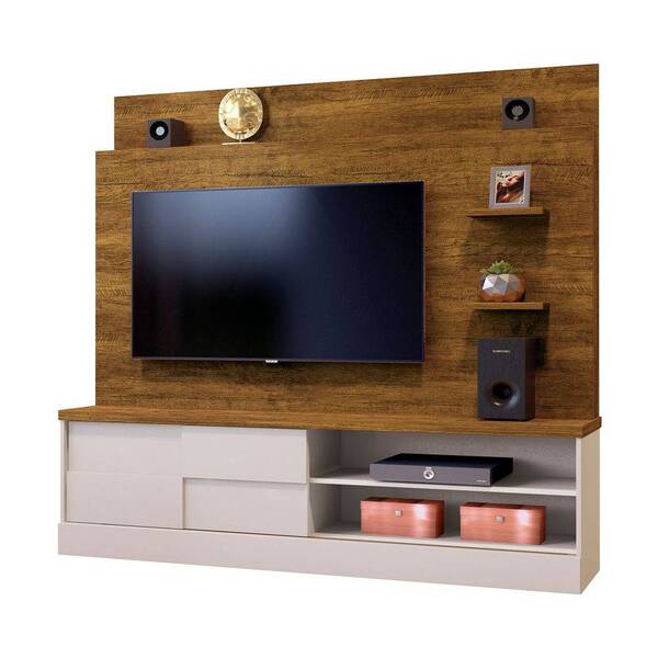 Home Samara P/ Tv Ate 55 Poleg S/ Pé 1 Porta Off White/canio