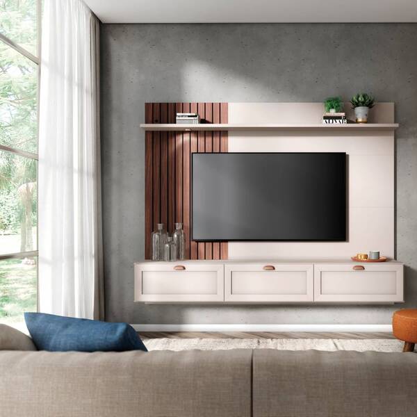 Home Suspenso Amber 200cm Tv 70" Off White Nogueira Real Tana