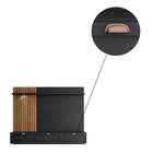 Home Suspenso Amber 200cm Tv 70" Preto Fosco Noce Milano Bnn