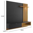 Home Suspenso Camille 160cm Tv 60" Preto Fosco Noce Milano Bn