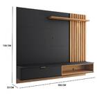 Home Suspenso Camille 180cm Tv 65" Preto Fosco Noce Milano Bn