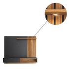 Home Suspenso Camille 180cm Tv 65" Preto Fosco Noce Milano Bn