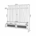 Home Suspenso Decorativo Main Tv Até 70 2 Portas Nature/off W