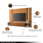 Home Suspenso Decorativo Rennes Mdf/mdp C/led Para Tv Até 85
