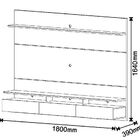 Home Suspenso Decore Led 1.8 Freijó Com Off White - Imcal Móv