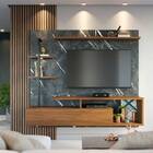 Home Suspenso Emirados 180cm Tv 58" Grigio Noce Milano Bnn De