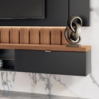 Home Suspenso Letícia Tv 70 220cm 2 Portas Preto Nature Bnn D