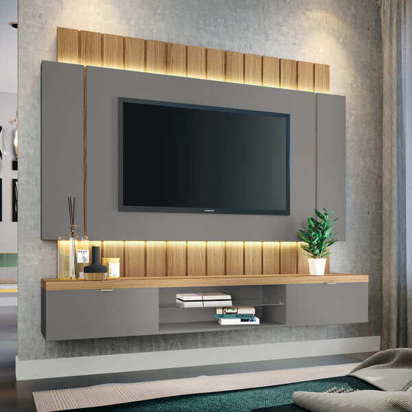 Home Suspenso Lígia Tv 55 180cm 2 Portas Cinza Moonstone Frei