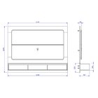 Home Suspenso Oslo 2.2 Para Tv Até 75’’ Grigio Gloss/freijó