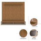 Home Suspenso Painel de Parede Madeira Ripado com Nicho Sala