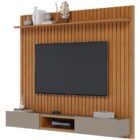 Home Suspenso Painel de Parede Ripado Madeira Maciça Sala Est