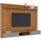 Home Suspenso Painel de Parede Ripado Madeira Maciça Sala Est