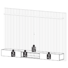 Home Suspenso Painel de Parede Ripado Madeira Maciça Sala Est