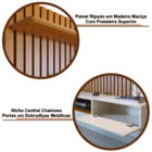 Home Suspenso Painel de Parede Ripado Madeira Maciça Sala Est