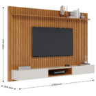 Home Suspenso Painel de Parede Ripado Madeira Maciça Sala Est