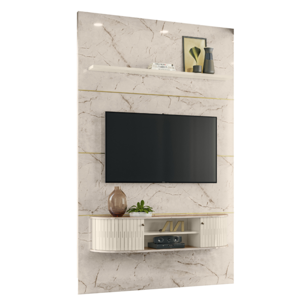 Home Suspenso Para Tv 65" Colônia Calacata Off White