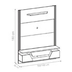 Home Suspenso Para Tv Bremen 1.8 Champagne/cedro