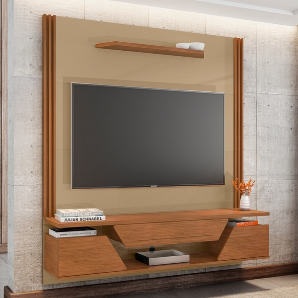 Home Suspenso Para Tv Madrid 1.6 Champagne/cedro