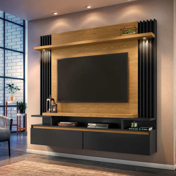 Home Suspenso Rihanna Tv 55 180cm 2 Portas Carvalho Intense P