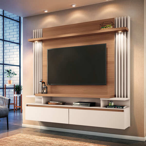 Home Suspenso Rihanna Tv 55 180cm 2 Portas Nature Off White T