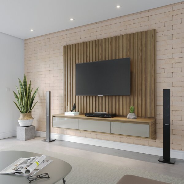 Home Suspenso Ripado Para Tv Até 75 Polegadas Aden 1.8 Freijó