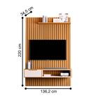 Home Suspeso Ripado Com 1 Prateleira Messina Nature Pérola