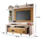 Home Theater Astúrias Tv 60 200cm 2 Gavetas Off White Carvalh