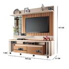 Home Theater Astúrias Tv 60 200cm 2 Gavetas Off White Nature