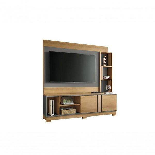 Home Theater Auge Freijó / Cinza Moonstone - Hb Móveis