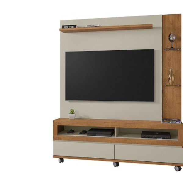 Home Theater Búzios Naturalle/off White – Bechara Móveis