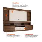 Home Theater Coliseu Naturale Com Grafite 2.4 - Edn Móveis