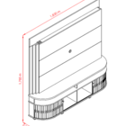 Home Theater Daytona Cumaru/opala - Madetec Móveis