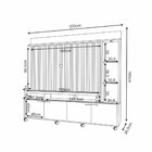 Home Theater Decorativo Perseu Tv Até 60 Com Led Carvalho/off