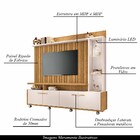 Home Theater Decorativo Perseu Tv Até 60 Com Led Carvalho/off
