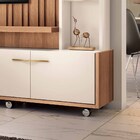 Home Theater Decorativo Perseu Tv Até 60 Com Led Nature/off W