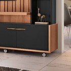 Home Theater Decorativo Perseu Tv Até 60 Com Led Nature/preto